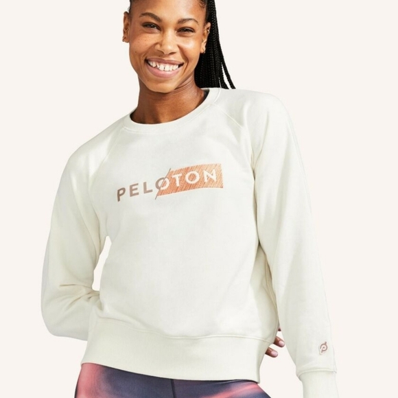 New Peloton Embroidered Crew Neck Sweatshirt, Size Small S Logo - Picture 1 of 5